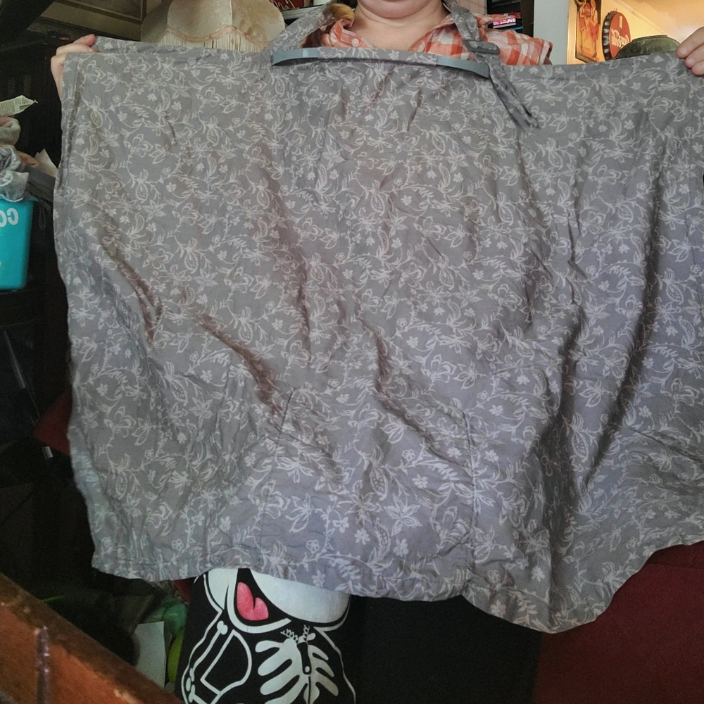 Gray Nursing cover/ breastfeeding blanket